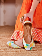 Multicolor Jutti Zale - Leather & Satin Upper, Cushioned Footbed, Embellished with Beads & Sequins